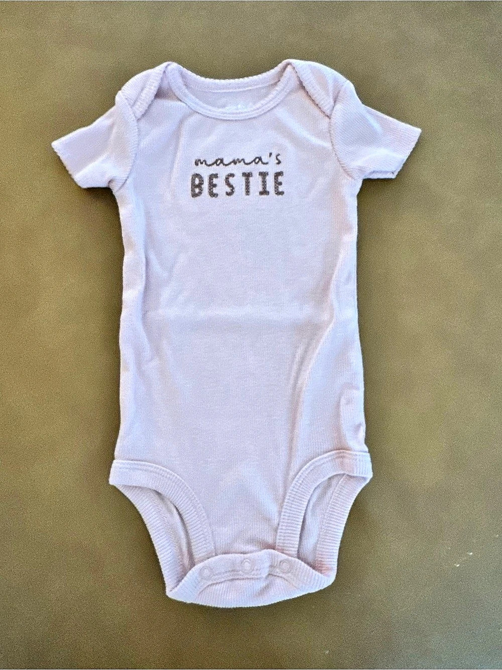 carter's Baby Bodysuit Mama's Bestie Size 6-9 M Pink